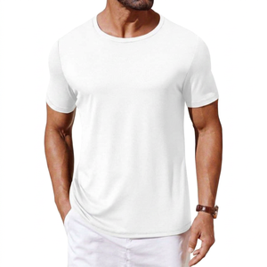 Camiseta Blanca de Manga Corta para Hombre, Cuello Redondo, 100% Algodón, Transpirable, Corte Regular, Diseño con Letras, Primavera/Verano/Otoño, Personalizable para Equipos - Product Image 1