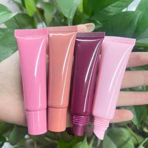 أنبوب ضغط حاوية بلسم شفاه بلاستيكي من البولي إيثيلين فارغ 15 ، بغطاء مسطح ، أنبوب لتعبئة مستحضرات التجميل - Product Image 1