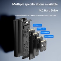 Casing Hard Drive Portabel M.2 NVMe dari Aluminium Alloy, Pembaca SSD Eksternal 20 Gbps untuk Laptop 4TB PC
