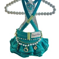 Voor huisdieren Denim Effen Lente Zomer Handgemaakte hondenjurk Cool Girl Cake Belt Dress Shihorse Maltese