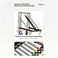 Repose-pieds réglable en bois d'érable 2-en-1 pour Pilates Reformer Trapeze Tower – Équipement de fitness pour le renforcement du tronc