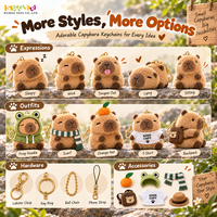 Porte-clés en peluche Capybara personnalisé, adorable animal de la forêt, breloque de sac, cadeau OEM pour les boutiques de souvenirs et les promotions