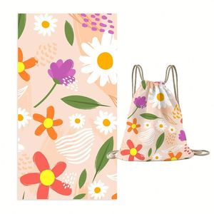 Custom <b>Backpack</b> Convertible Beach Towel With Storage Bag Lightweight Quick Dry Wholesale - Product Image 1