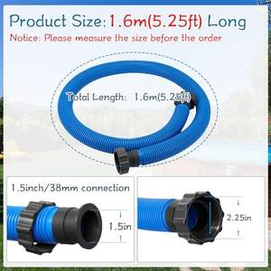 2 paquets de tuyaux de remplacement pour <span class=keywords><strong>pompe</strong></span> de <span class=keywords><strong>piscine</strong></span> de 1.5 pouces de diamètre, 63 pouces, bleu, pour le <span class=keywords><strong>sol</strong></span>, pour l'eau salée. - Product Image 2