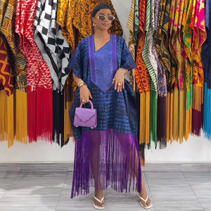 Abito Lungo da Donna con <span class=keywords><strong>Stampa</strong></span> <span class=keywords><strong>Etnica</strong></span> Vintage e Nappe, Nuova Collezione Primavera 2026, per Commercio Transfrontaliero Europa America Africa - Product Image 3