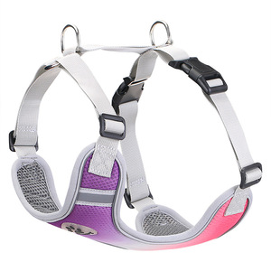 Harnais pour chien de compagnie, violet rose, taille S, sangle de poitrine en maille respirante, pour grande race - Product Image 3