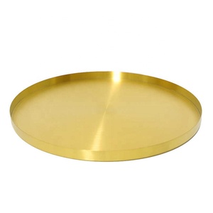 Bandeja Redonda de Acero Inoxidable Dorado de 32 cm, Bandeja de Metal para Té, Frutas, Joyas, Almacenamiento de Cosméticos - Product Image 5