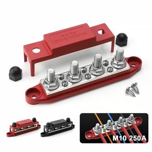 Barre omnibus CNSPEED 250A 48VDC 300VAC M10, bornier en cuivre rouge et noir pour camping-car et bateau - Product Image 5