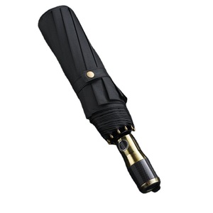 Parapluie pliable à 10 plis, large canopée de couleur noire, solide et coupe-vent, automatique, <span class=keywords><strong>Style</strong></span> hommes - Product Image 2