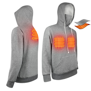 <span class=keywords><strong>Pull</strong></span> à capuche <span class=keywords><strong>chauffant</strong></span> électrique à livraison rapide en stock 7.V 16W batterie rechargeable <span class=keywords><strong>pull</strong></span> <span class=keywords><strong>chauffant</strong></span> de sport chaud d'hiver - Product Image 2