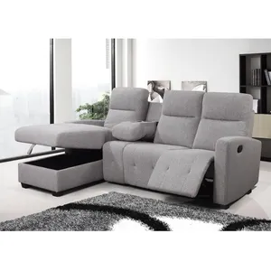अनुकूलित Microfiber कपड़े कम कीमत के साथ 3 सीटों वाले झुकनेवाला सोफे फर्नीचर आधुनिक यूरोपीय शैली पावर 3 सीटों वाले झुकनेवाला सोफे