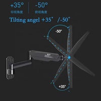 Support mural VESA industriel pour moniteur vertical, nouveau bras de fixation pour PC, accessoire informatique mécanique avec excellente visibilité