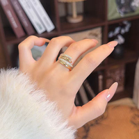 Anello Aperto Lussuoso in Oro Giallo 18K, Bracciale con Diamanti Creati in Laboratorio, Collana da Uomo, Orecchini in Oro, Gioielli Cristiani