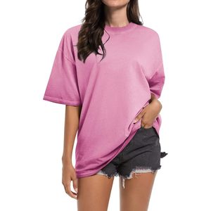 Camiseta Oversize de Algodón FOXA para Mujer, Ajuste Holgado, Estilo Básico, Tejido Jersey Transpirable, Estilo Grunge Vintage, Top Holgado de Moda - Product Image 1
