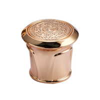 Tapa de Metal Simple para Perfume, tapa redonda para Perfume, cilindro, tapa dorada, personalizada