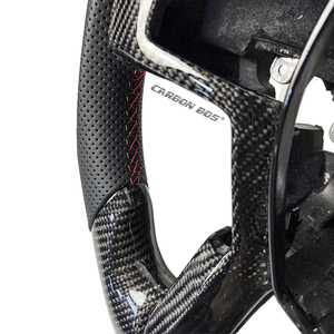 Pour Ford F150 2015-2022 Nouveaux accessoires automobiles avec volant en fibre de carbone véritable pour Ford <span class=keywords><strong>Raptor</strong></span> F150 avec cuir perforé - Product Image 4