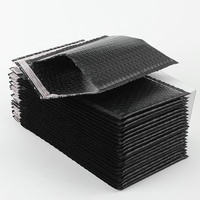 Enveloppes matelassées biodégradables écologiques à fermeture autocollante, format A4, noir mat, pour l'expédition, sacs poly-mail, enveloppes à bulles personnalisées