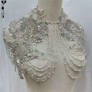 Custom DIY handwork luxury costume bodice rhinestone applique