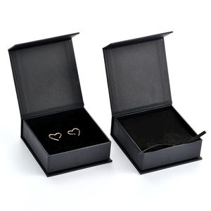 PackSecret Custom Logo White Black Magnetic <b>Gift</b> Box Paper <b>Earring</b> Bracelet Necklace Jewelry Packaging <b>Boxes</b> - Product Image 3