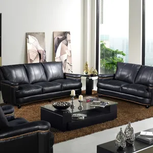 Bộ sofa da hiện đại 1 2 3 ghế sofa nội thất phòng khách sang trọng đặt ghế sofa văn phòng phong cách Mỹ