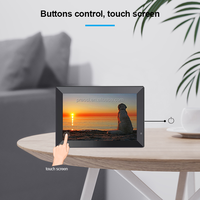 Bingkai gambar Digital sistem Android murah, Frameo 10.1 inci WiFi, 1280x800, layar IPS, jam & prakiraan cuaca