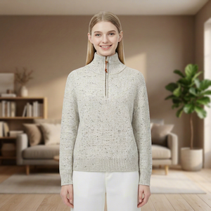 Pull en laine mérinos de qualité supérieure personnalisé en gros pour hommes, à manches longues, décontracté, tricoté, fabricant OEM, manches complètes - Product Image 2