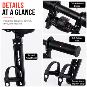 Siège de vélo pour enfant à fixation avant à libération rapide, <span class=keywords><strong>selle</strong></span> rembourrée pour vélo de montagne et de route - Product Image 3