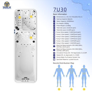 Hot Tub Swim Spa Outdoor Acrylic Piscinas Endless <strong>Pool</strong> for <strong>Wellness</strong> and Swimming Training - Product Image 2