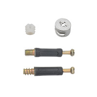 Fournisseur de quincaillerie de connexion 3-en-1 en plastique pour meubles, armoires et placards ; Type à roue excentrique