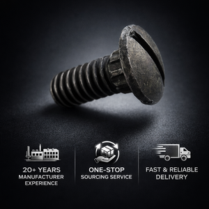 Bindeschrauben Schwarz Oxidiert Kohlenstoffstahl Geschlitzt Metrisch M3 ANSI ASME B 18.6.3 - Product Image 1