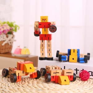 <span class=keywords><strong>Robot</strong></span> transformador de madera colorido más nuevo, plegable de cubo Manual juguete, juguetes educativos para niños, juguete de <span class=keywords><strong>Robot</strong></span> de madera para niños - Product Image 2