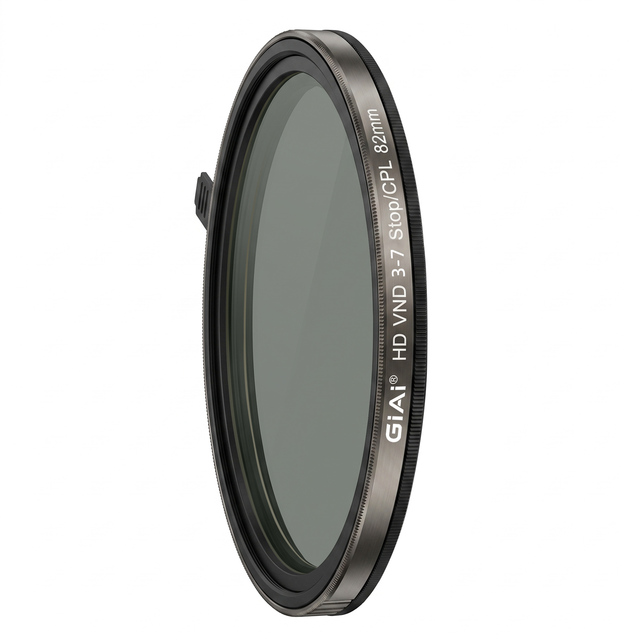 GiAi New VND+CPL 2-in-1 ND8-128 67/72/77/82mm Vignetting - Free and Color Preservation for DSLR Camera