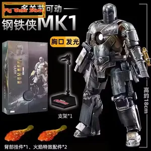 Marvel War Machine MK1 à MK43 Modèle Articulé Lumineux Iron Hulkbuster Armor Whiplash Titanium <span class=keywords><strong>King</strong></span> Cadeau Nouvel An Anniversaire - Product Image 2