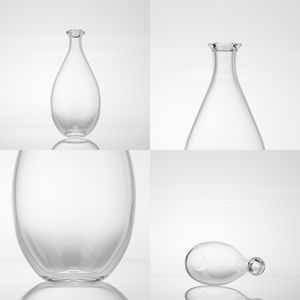 Botella de Vidrio en Forma de Lágrima de Lujo de 500 ml y 750 ml, Elegante Botella de Sake en Forma de Pera, Decantador de Vino de Frutas de Vidrio Transparente con Cuello Estrecho - Product Image 2