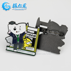Vendita all'Ingrosso di Badge in Metallo Smaltato Morbido Senza Ordine Minimo, Personalizzabili per Scuole, Aziende, Moda, Cartoni Animati, <span class=keywords><strong>Anime</strong></span>, 35MM, Oro/Argento - Product Image 4