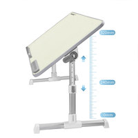 Table réglable pour ordinateur portable, support de bureau en aluminium pour lit/tablette, A6