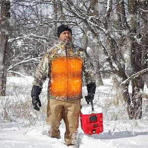 Chaqueta calefactable eléctrica con batería recargable de camuflaje cálido para exteriores para hombres, chaqueta calefactable personalizada para <span class=keywords><strong>Hi</strong></span> - Product Image 6