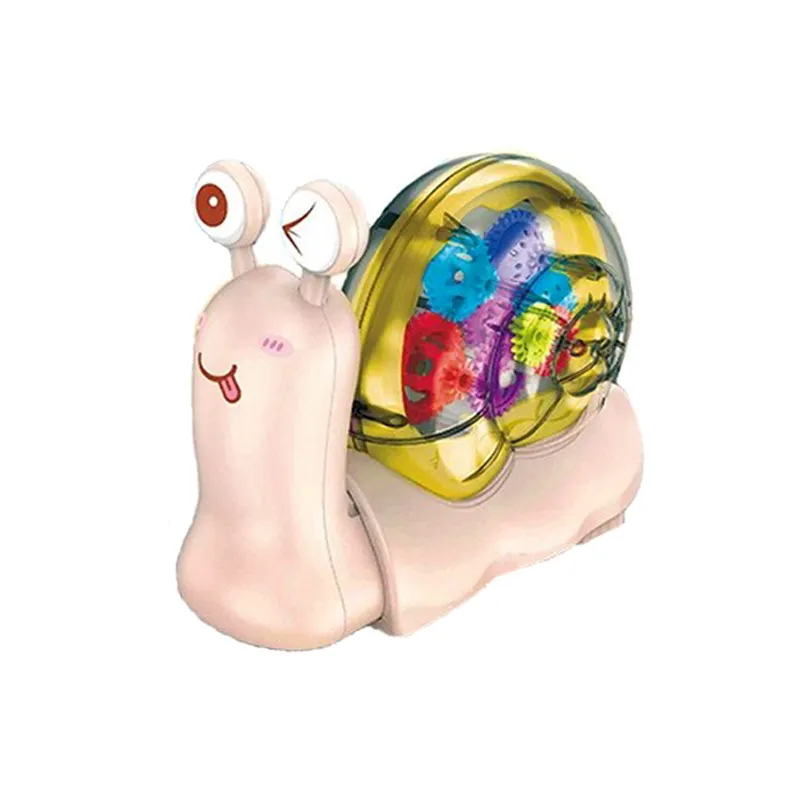 Baby lovely battery operated plastic gear snail toy HN948004