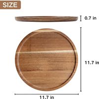 Plateau circulaire en bois écologique, durable, non toxique, pour fêtes, maison, cuisine, rangement, planche multifonctionnelle pour aliments cuisinés