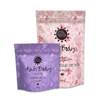 Mylar imprimé personnalisé doypack 50g 200g petite poche debout pour crème poudre corps gommage paquet
