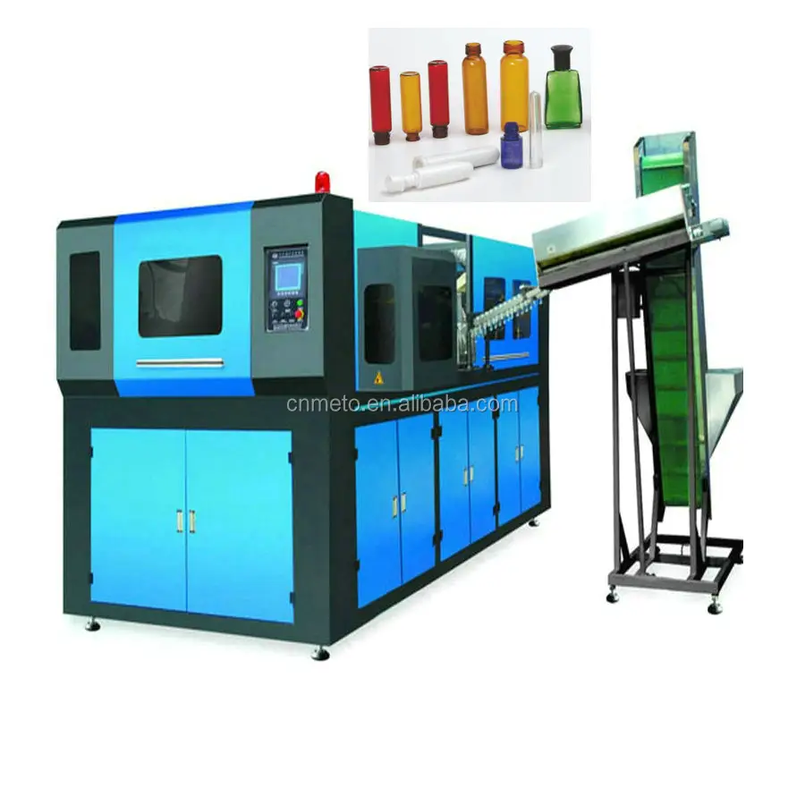 Servo มอเตอร์ความเร็วสูง2 Cavity เต็มอัตโนมัติสัตว์เลี้ยงพลาสติก300Ml ขวดยืด Blow Moulding Machine ที่มีเสถียรภาพ