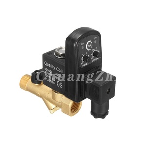 Vanne de vidange électrique électronique en laiton, avec minuterie pour l'eau, 220v, 110v, 24v, 16bar, 1/2 pouce - Product Image 1