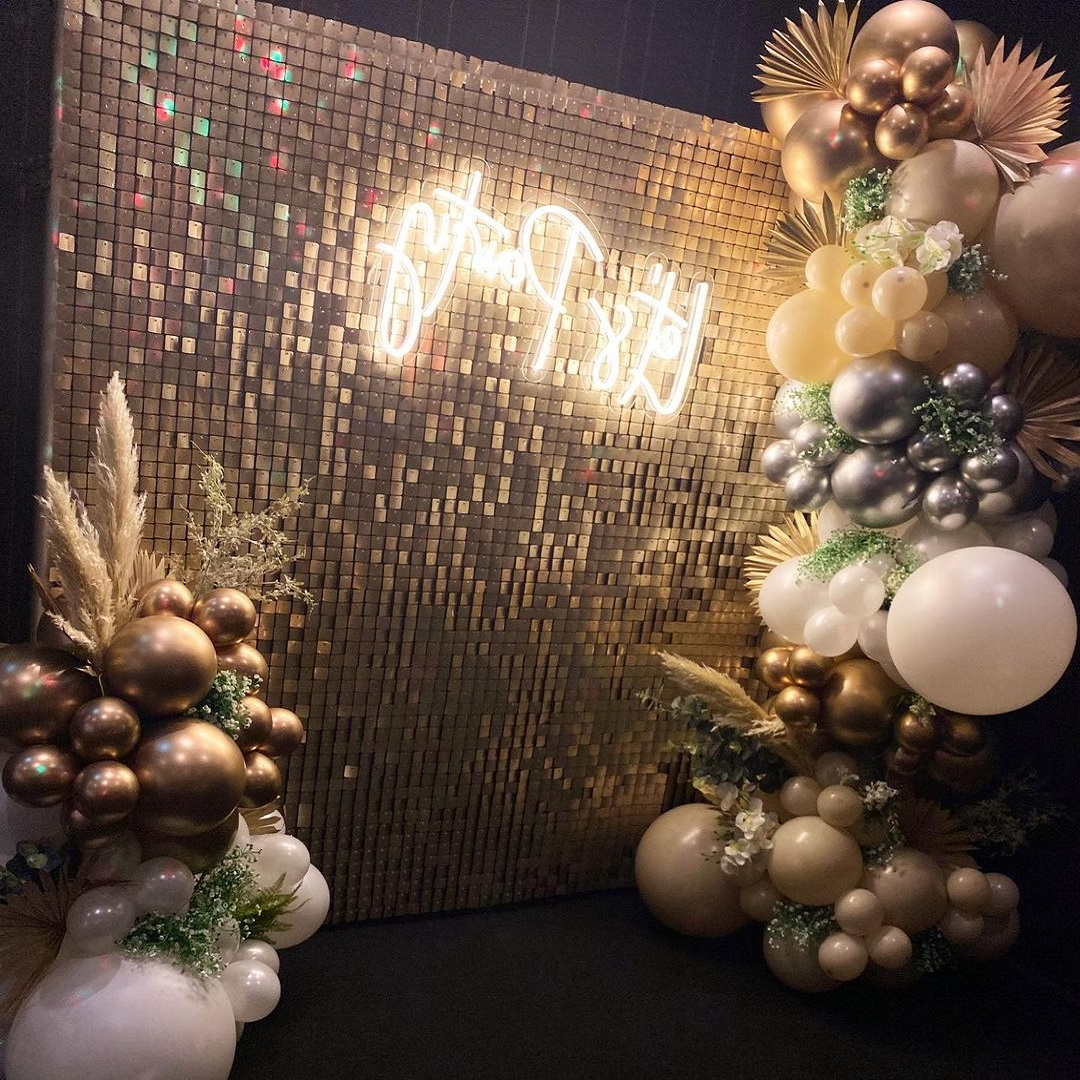 Декор для свадьбы, дня рождения, фон из ПВХ, уличный декоративный розовый, золотой, серебряный, мерцающий фон с блестками, настенная панель