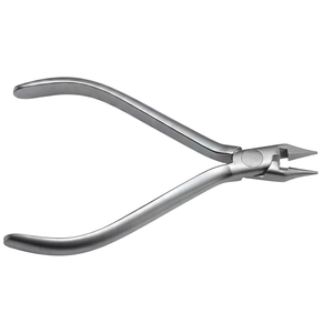 Pince ergonomique manuelle premium argentée pour orthodontie, type bec d'oiseau, pour couper et former les fils légers, instruments dentaires - Product Image 1