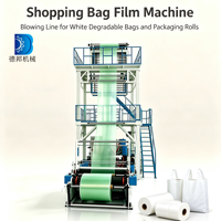Machine à film soufflé PLA à deux couches Debang DB-55*2-900 pour sacs de courses biodégradables, entraînement motorisé, économie d'énergie, capacité de 50-90 kg/h