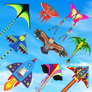 Factory Free Shipping Dragon Kites Flying Butterfly Eagle Kites Outdoor Toys For Kids Cartoon Kites Diamond Delta Bat Cheap Kit