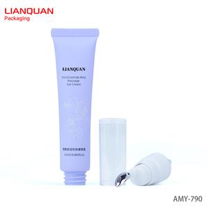 Tubos de masaje de crema de ojos de plástico PE respetuosos con el medio ambiente OEM ODM envases suaves para el cuidado de la piel tubo de bomba embalaje de cosméticos faciales - Product Image 3