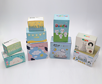 Boîtes de nuit rondes en papier cartonné recyclé imprimées en couleur personnalisée, pliables, pour petits produits, lampe, ampoule LED, emballage
