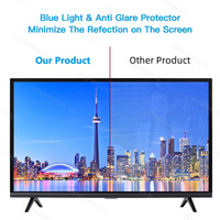 PET Anti-Blaulicht Fernsehbildschirmschutz Blaulichtschnittfilter Anti-Blitz-Monitorfolie mattierte Anti-Fingerabdruck 50-Zoll Fernsehfolie