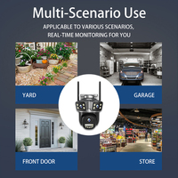 Caméra CCTV Wistino extérieure à trois objectifs 9MP Ultra HD Pixel via WiFi V380pro PTZ